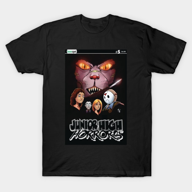 Junior High Horrors 5 Scream parody T-Shirt by Eric L Kent